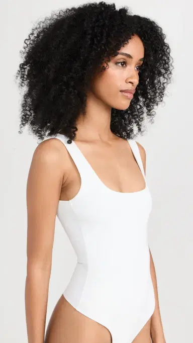 GOOD AMERICAN Sculpting Modern Tank Thong Bodysuit White001 XL | Thumbnail 4 GOOD AMERICAN Sculpting Modern Tank Thong Bodysuit White001 XL | Thumbnail 4