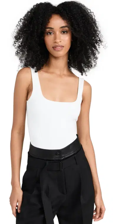GOOD AMERICAN Sculpting Modern Tank Thong Bodysuit White001 XL | Thumbnail 1 GOOD AMERICAN Sculpting Modern Tank Thong Bodysuit White001 XL | Thumbnail 1
