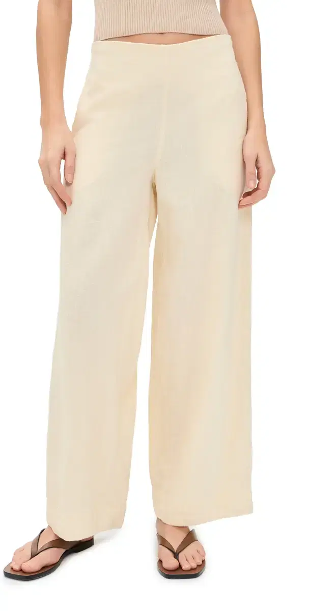 Demi Cotton inen Pants Tea Cookie