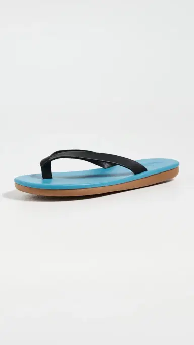 Ancient Greek Sandals Saionara Flip Flops Black/Blue | Thumbnail 2