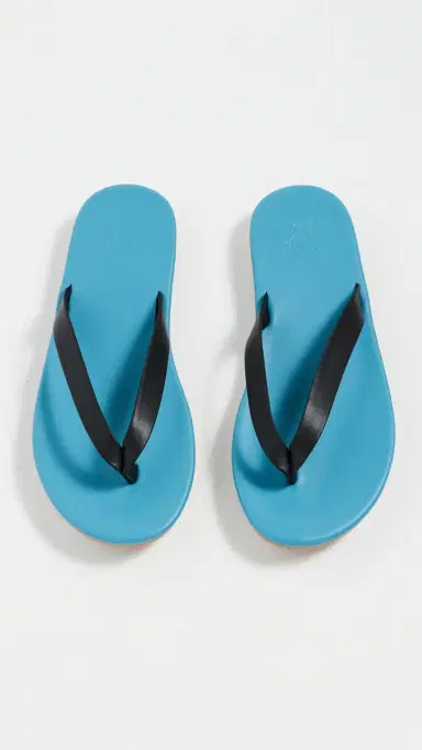 Ancient Greek Sandals Saionara Flip Flops Black/Blue | Thumbnail 5
