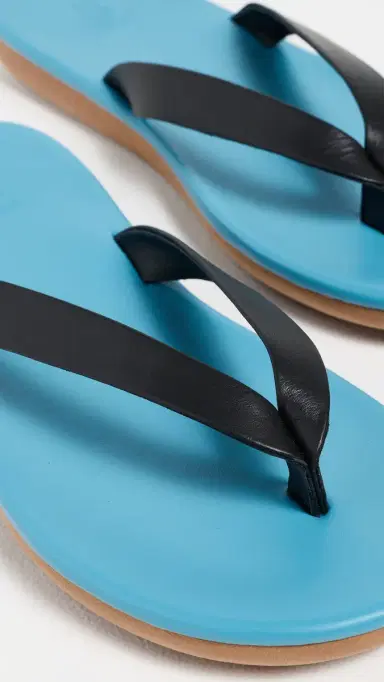 Ancient Greek Sandals Saionara Flip Flops Black/Blue | Thumbnail 6