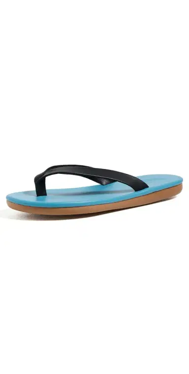 Ancient Greek Sandals Saionara Flip Flops Black/Blue | Thumbnail 1