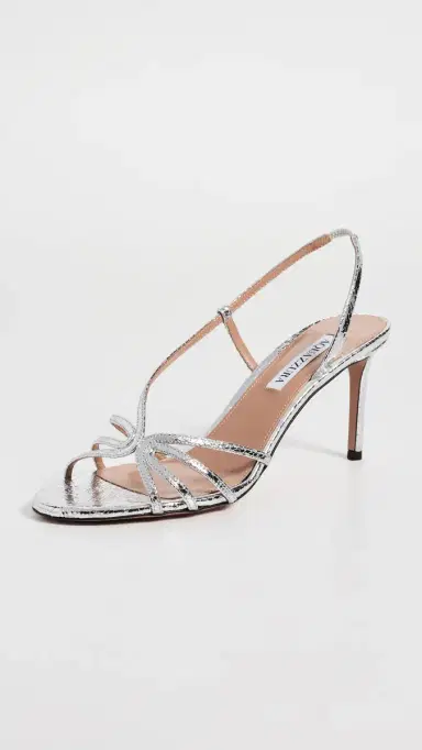 Aquazzura Talk To Me Sandals 75mm Silver | Thumbnail 2 Aquazzura Talk To Me Sandals 75mm Silver | Thumbnail 2