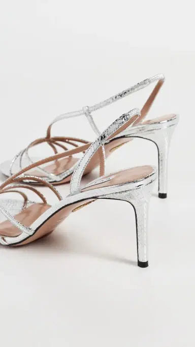 Aquazzura Talk To Me Sandals 75mm Silver | Thumbnail 4 Aquazzura Talk To Me Sandals 75mm Silver | Thumbnail 4