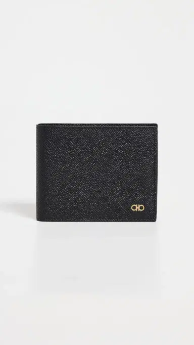 FERRAGAMO Micro Gancio 6CC Bifold Wallet Nero One Size | Thumbnail 2