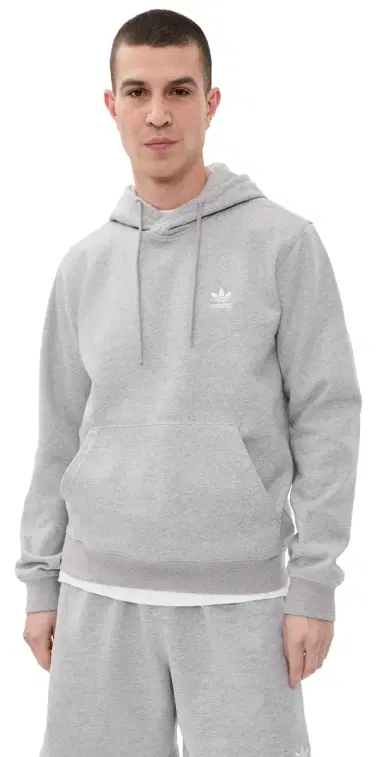 Adidas Trefoil Essentials Hoodie Medium Grey Heather/White L | Thumbnail 1