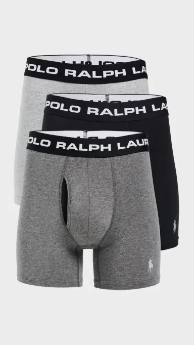 Polo Ralph Lauren Underwear Perfect Pouch odal Boxer Briefs 3 Pack Andover/Charcoal/Polo Black | Thumbnail 2 Polo Ralph Lauren Underwear Perfect Pouch odal Boxer Briefs 3 Pack Andover/Charcoal/Polo Black | Thumbnail 2