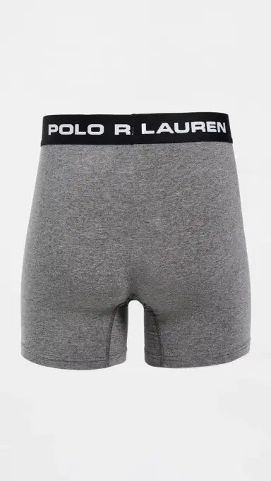Polo Ralph Lauren Underwear Perfect Pouch odal Boxer Briefs 3 Pack Andover/Charcoal/Polo Black | Thumbnail 4 Polo Ralph Lauren Underwear Perfect Pouch odal Boxer Briefs 3 Pack Andover/Charcoal/Polo Black | Thumbnail 4