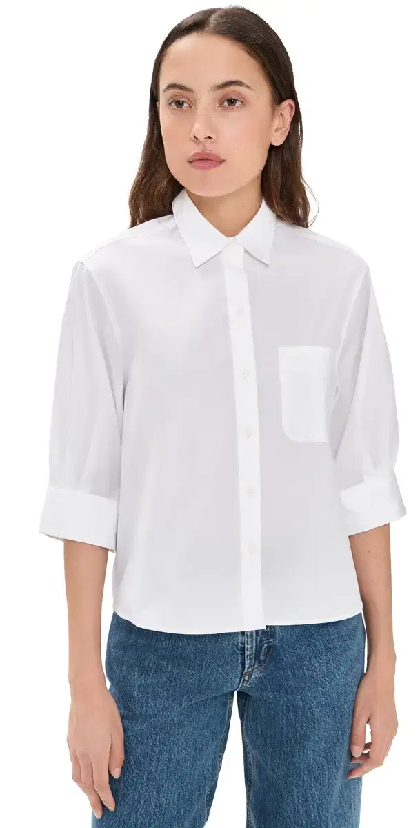 rag & bone Lucia Poplin Button Down hirt White