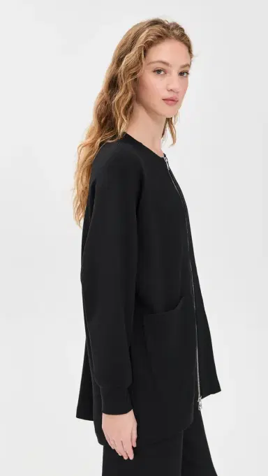Varley Augusta Zip-Through Sweatshirt Black | Thumbnail 4