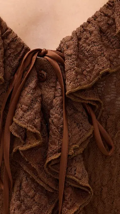 Bailey Rose Brown ong Sleeve Blouse Brown | Thumbnail 6 Bailey Rose Brown ong Sleeve Blouse Brown | Thumbnail 6