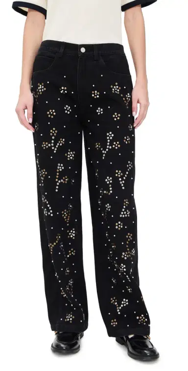 Sea Etta Denim Studded Jeans Black | Thumbnail 1 Sea Etta Denim Studded Jeans Black | Thumbnail 1