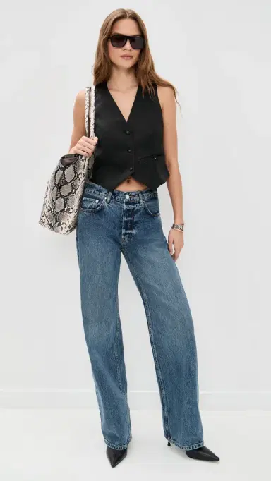 LE BOP Simone Satin Vest Black 6 | Thumbnail 5 LE BOP Simone Satin Vest Black 6 | Thumbnail 5