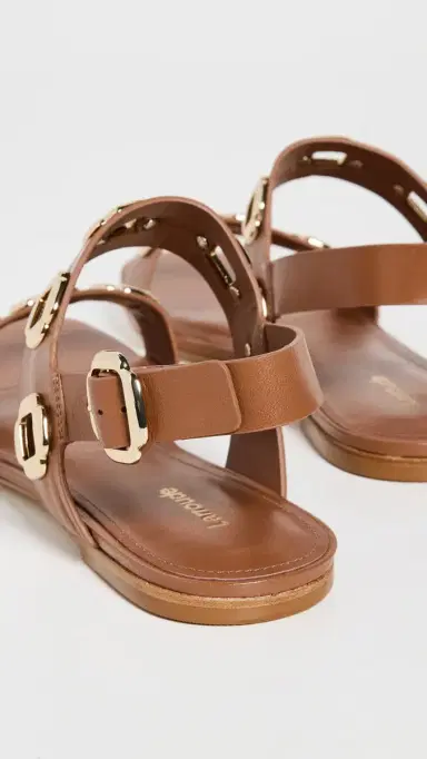 Larroudé Milan Sandals Caramel | Thumbnail 4