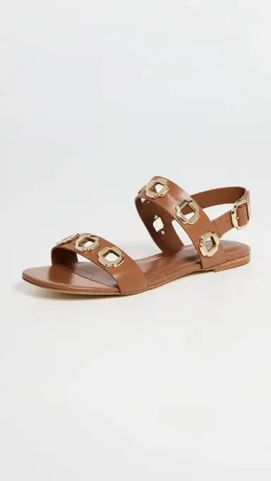 Larroudé Milan Sandals Caramel | Thumbnail 5