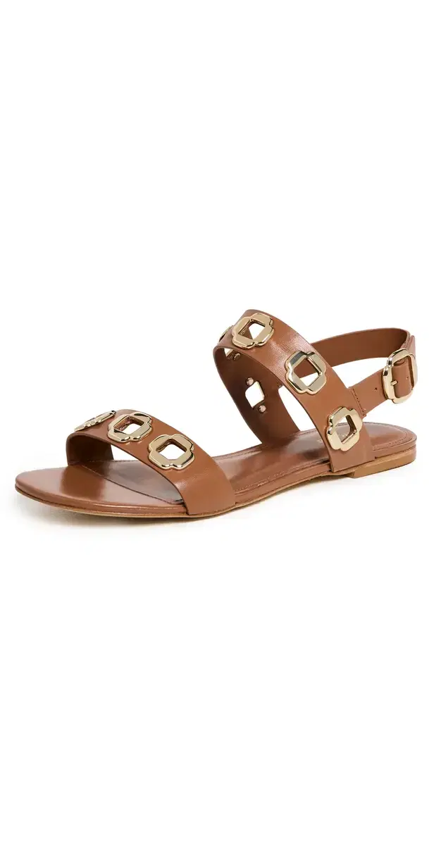 Larroudé Milan Sandals Caramel