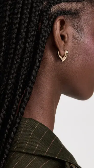 Annika Inez Small Heart Hoops | Thumbnail 3 Annika Inez Small Heart Hoops | Thumbnail 3