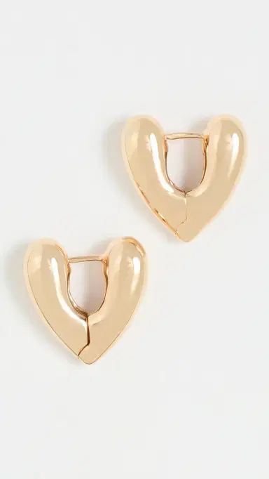 Annika Inez Small Heart Hoops | Thumbnail 4 Annika Inez Small Heart Hoops | Thumbnail 4