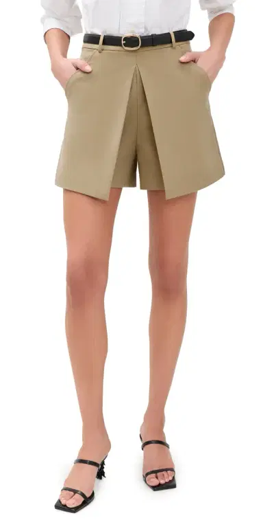 Self-Portrait Twill Skort Beige | Thumbnail 1 Self-Portrait Twill Skort Beige | Thumbnail 1