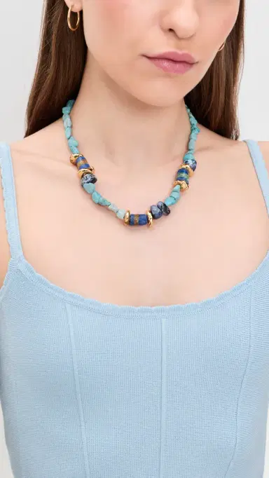 Maison Irem Cura Necklace Turquoise One Size | Thumbnail 3