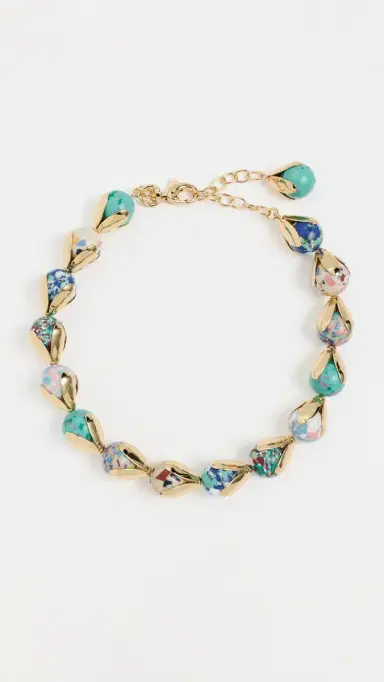 Lele Sadoughi Palm Necklace Terrazzo Multi One Size | Thumbnail 2