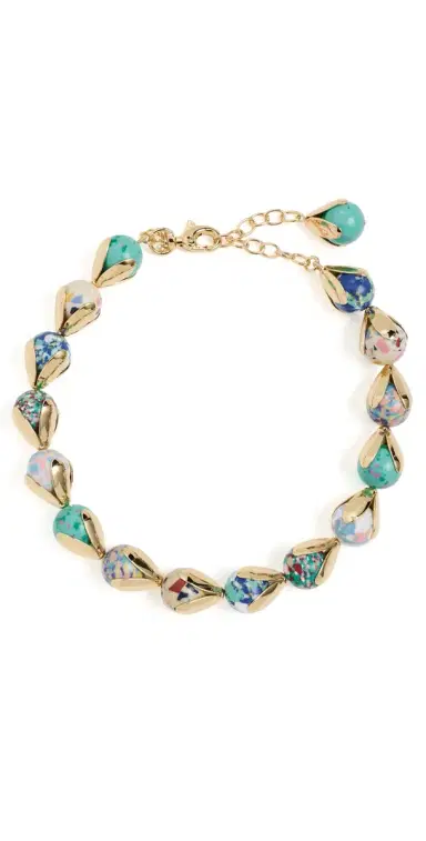 Lele Sadoughi Palm Necklace Terrazzo Multi One Size | Thumbnail 1