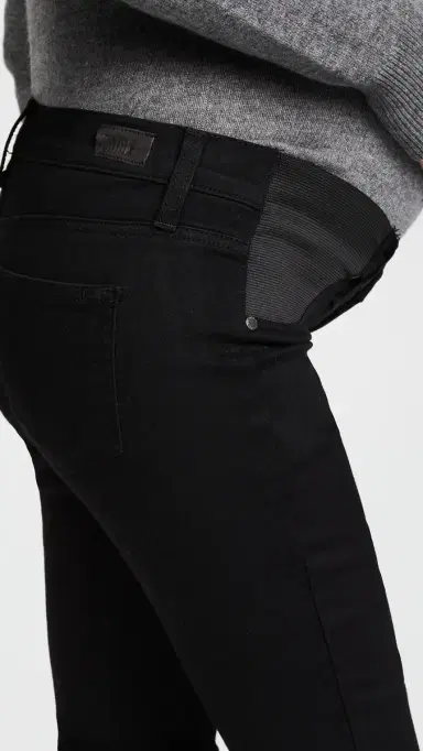 PAIGE Transcend Verdugo Ultra Skinny Maternity Jeans Black Shadow | Thumbnail 5