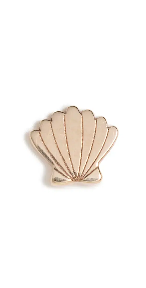 Zoe Chicco 14k Gold Single Itty Bitty Shell Stud Earring Yellow Gold One Size