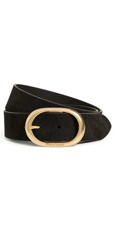 Favorite Daughter The Suede Jean Belt Black/Antique Brass | Thumbnail 1