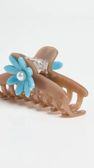 Lele Sadoughi Daisy Claw Clip Caramel Tide One Size | Thumbnail 4