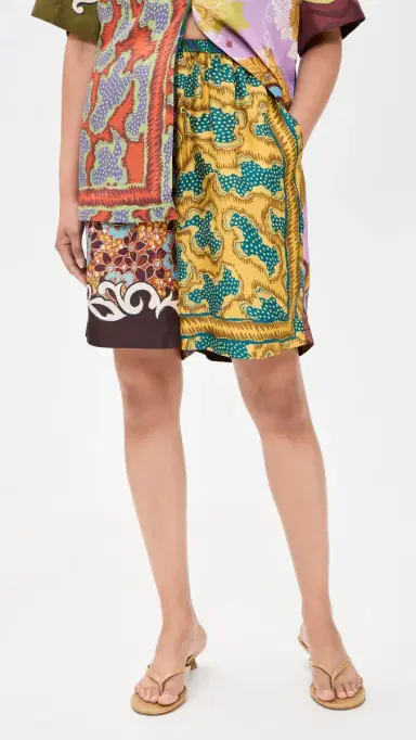 ALÉMAIS Arnie Silk Shorts Multi | Thumbnail 2