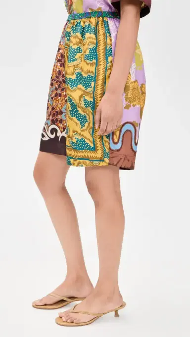 ALÉMAIS Arnie Silk Shorts Multi | Thumbnail 4