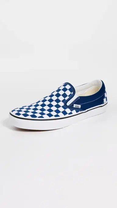Vans U Classic Slip-On Sneakers Checkerboard True Blue M 11 | Thumbnail 2