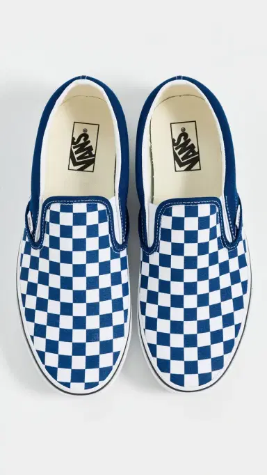 Vans U Classic Slip-On Sneakers Checkerboard True Blue M 11 | Thumbnail 4