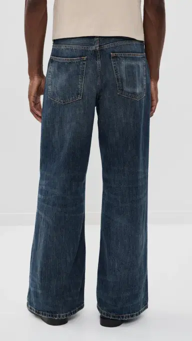 Jeanerica Gion Loose Flare Jeans Dark Blue Righe | Thumbnail 3