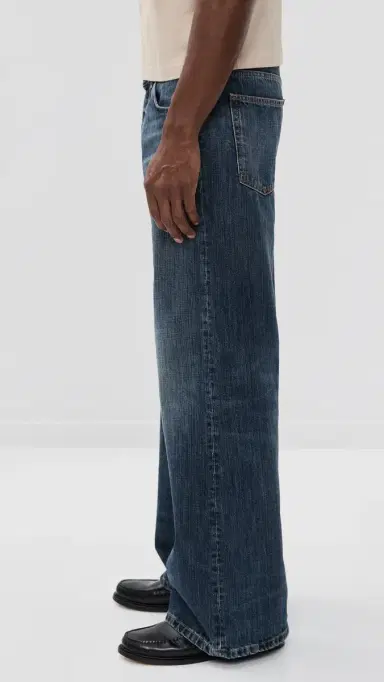 Jeanerica Gion Loose Flare Jeans Dark Blue Righe | Thumbnail 4