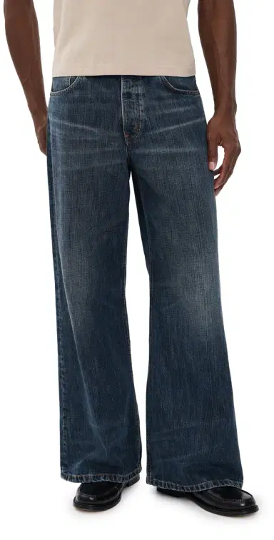 Jeanerica Gion Loose Flare Jeans Dark Blue Righe | Thumbnail 1