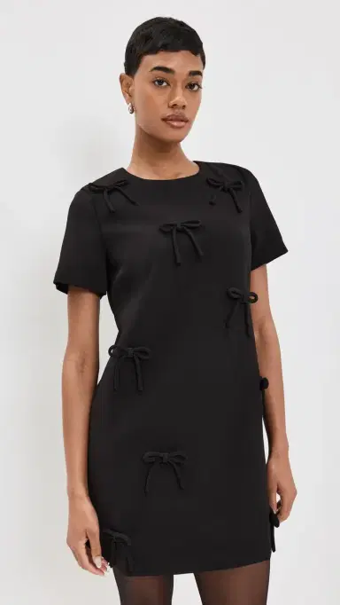 English Factory Bow Detailed Mini Dress Black | Thumbnail 2