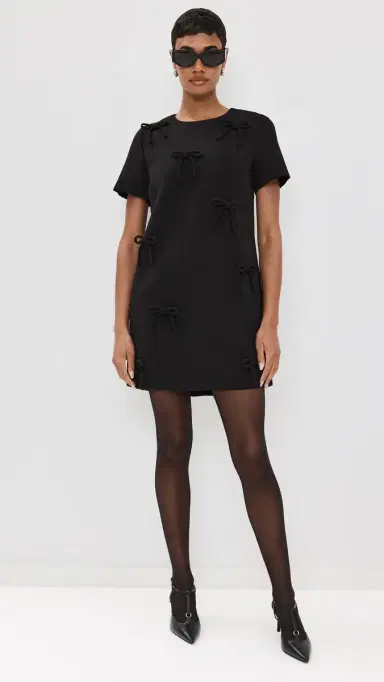 English Factory Bow Detailed Mini Dress Black | Thumbnail 5