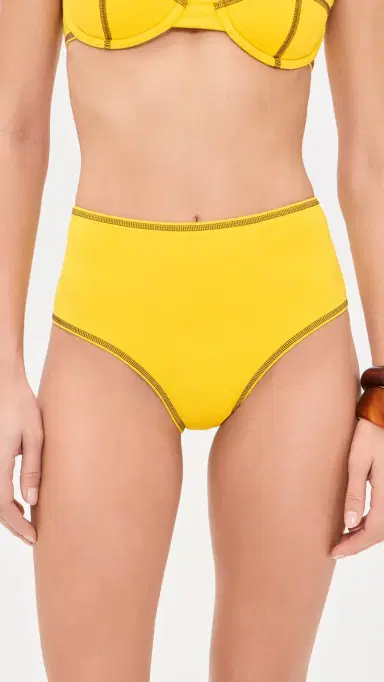 Staud Devon High Rise Bikini Bottoms Sunshine L | Thumbnail 2