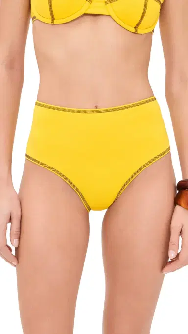 Staud Devon High Rise Bikini Bottoms Sunshine L | Thumbnail 6