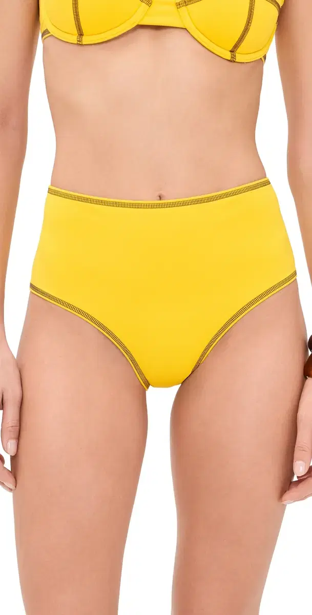 Devon High Rise Bikini Bottoms Sunshine L