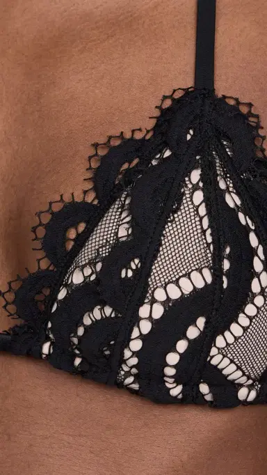 PQ Swim Lace Triangle Bikini Top Midnight D | Thumbnail 6 PQ Swim Lace Triangle Bikini Top Midnight D | Thumbnail 6
