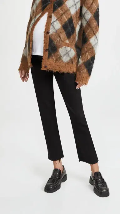 DL1961 Patti Straight Maternity Ankle Jeans Black 26 | Thumbnail 2