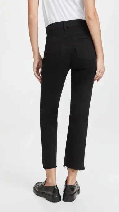 DL1961 Patti Straight Maternity Ankle Jeans Black 26 | Thumbnail 3