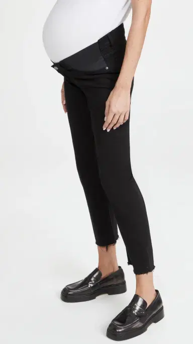 DL1961 Patti Straight Maternity Ankle Jeans Black 26 | Thumbnail 4