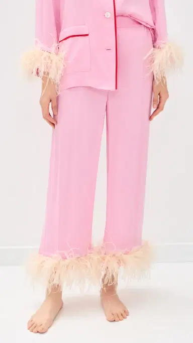 Sleeper Party Pajama Set with Detachable Feathers Pink | Thumbnail 5 Sleeper Party Pajama Set with Detachable Feathers Pink | Thumbnail 5