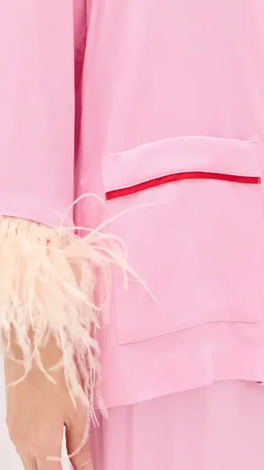 Sleeper Party Pajama Set with Detachable Feathers Pink | Thumbnail 6 Sleeper Party Pajama Set with Detachable Feathers Pink | Thumbnail 6