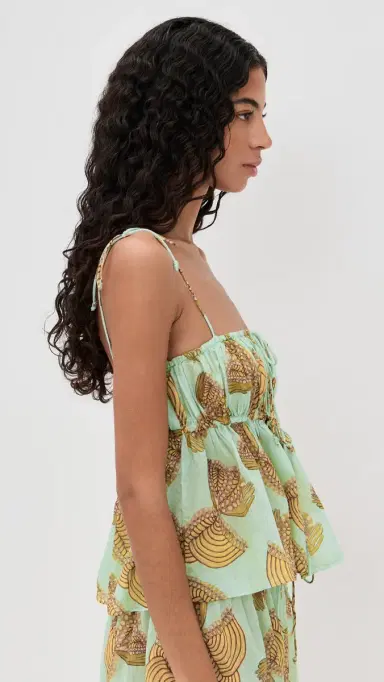 Ulla Johnson Tallulah Coverup Top Water Blossoms M | Thumbnail 4